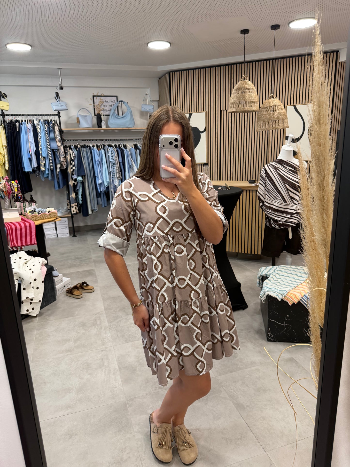 Kleid "Boho Western" Braun