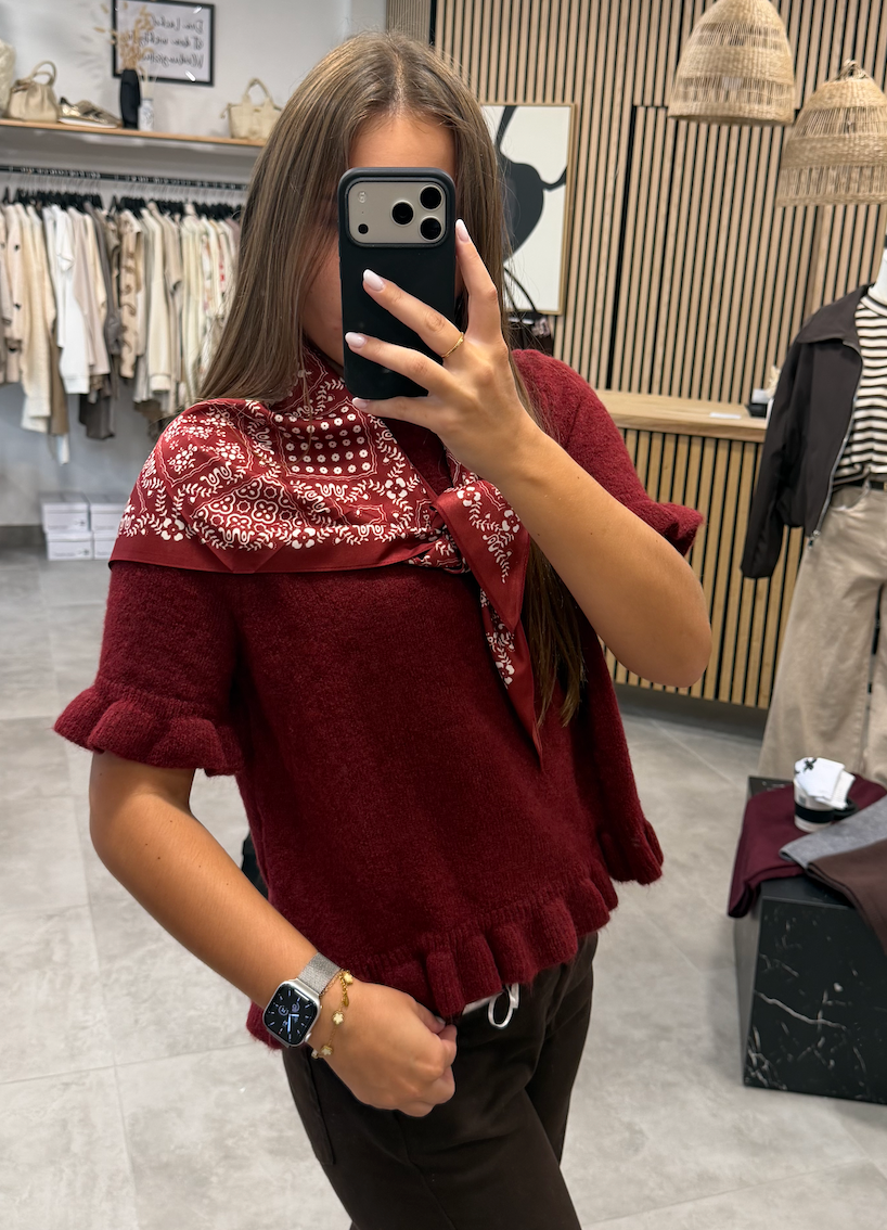Tuch "Paisley" Rot