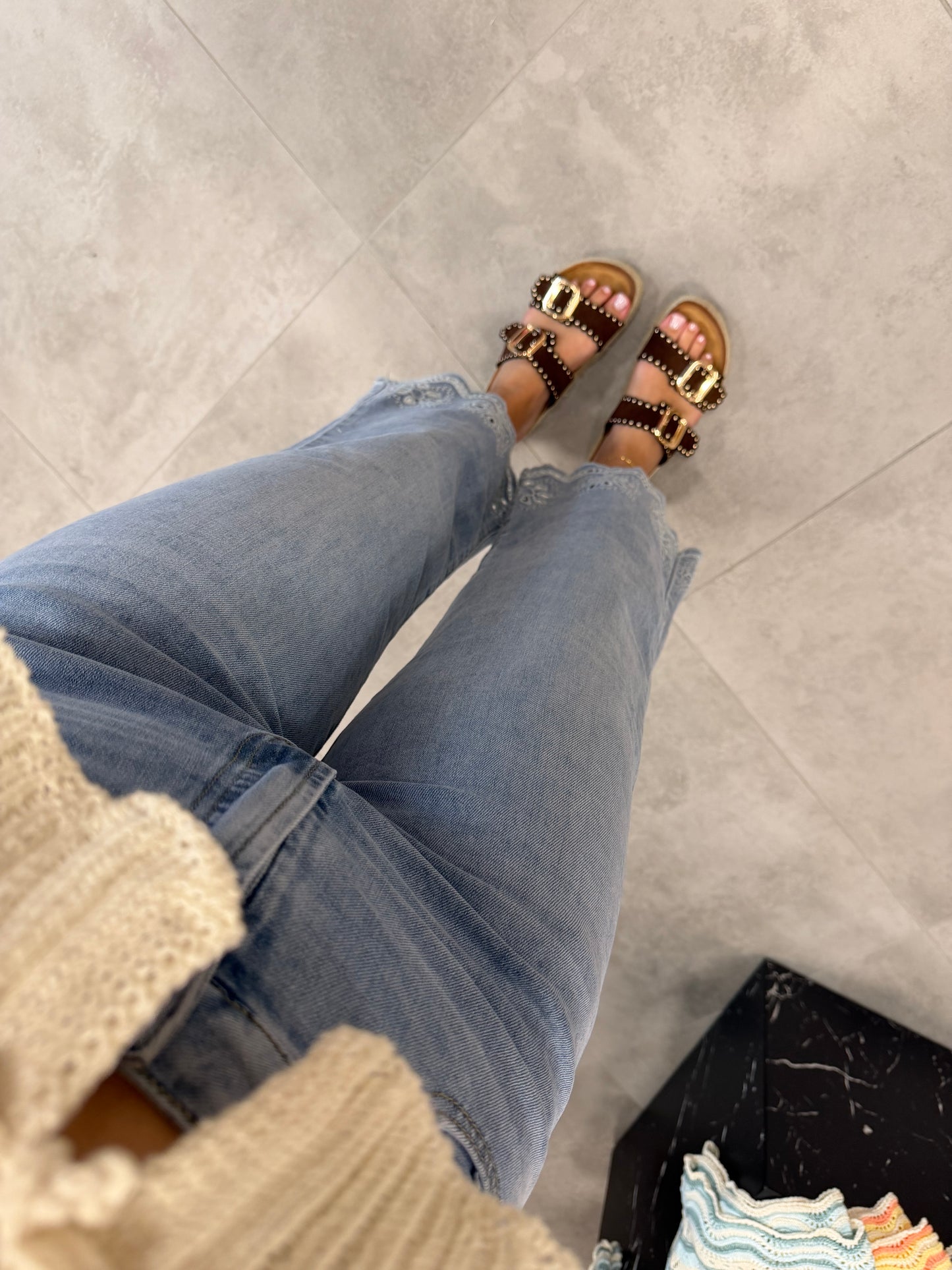 Jeans Hellblau
