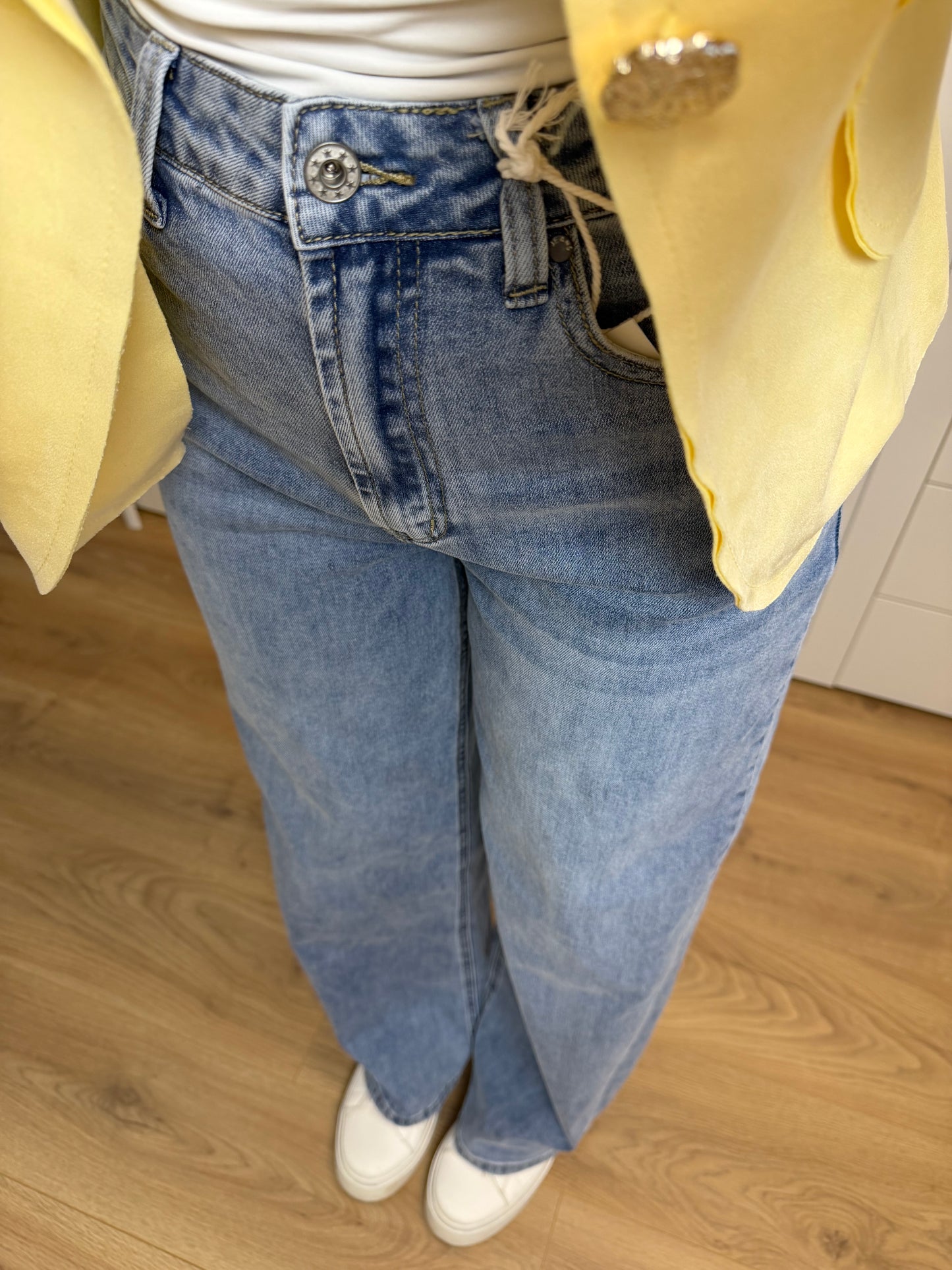 Wide Leg Jeans Blau
