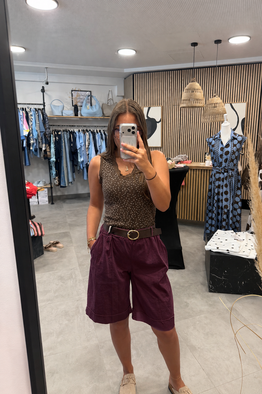 Bermuda-Shorts Weinrot