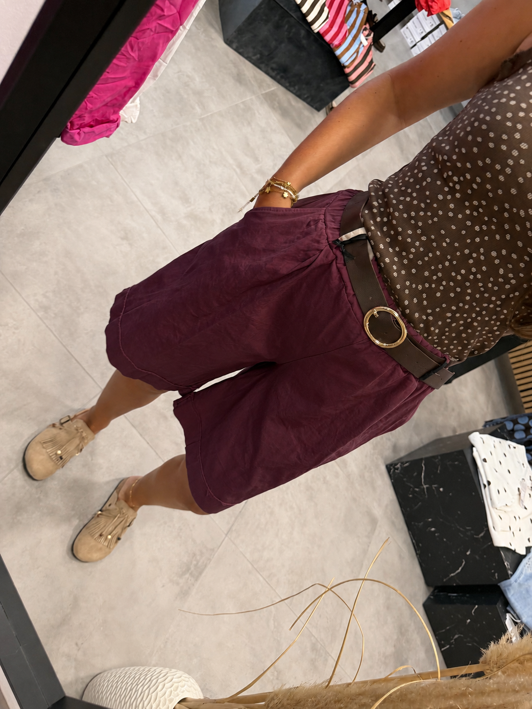 Bermuda-Shorts Weinrot