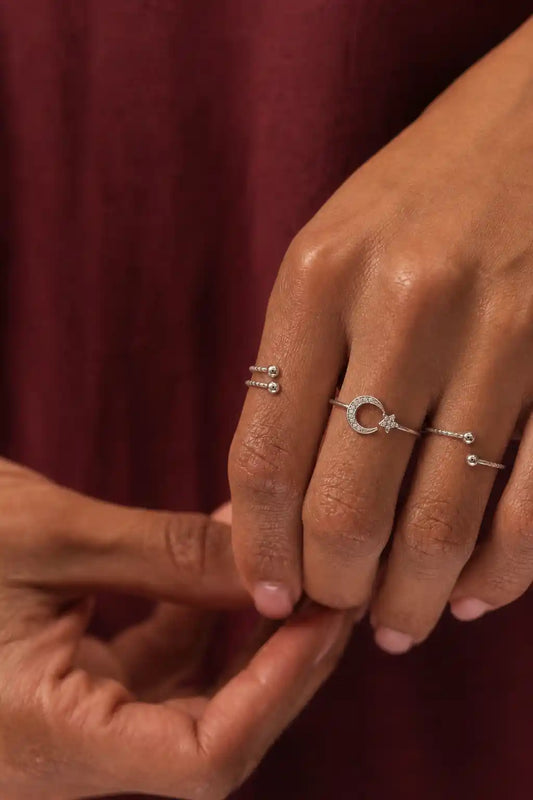 Ring-Set "Moonlight" Silber