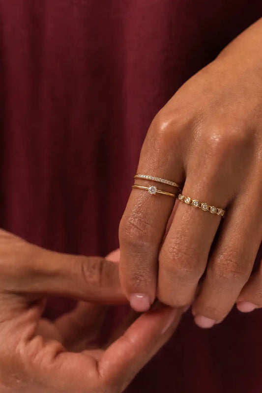 Ring-Set "Sparkle" Gold