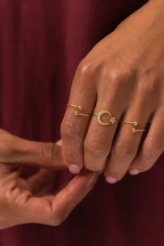 Ring-Set "Moonlight" Gold