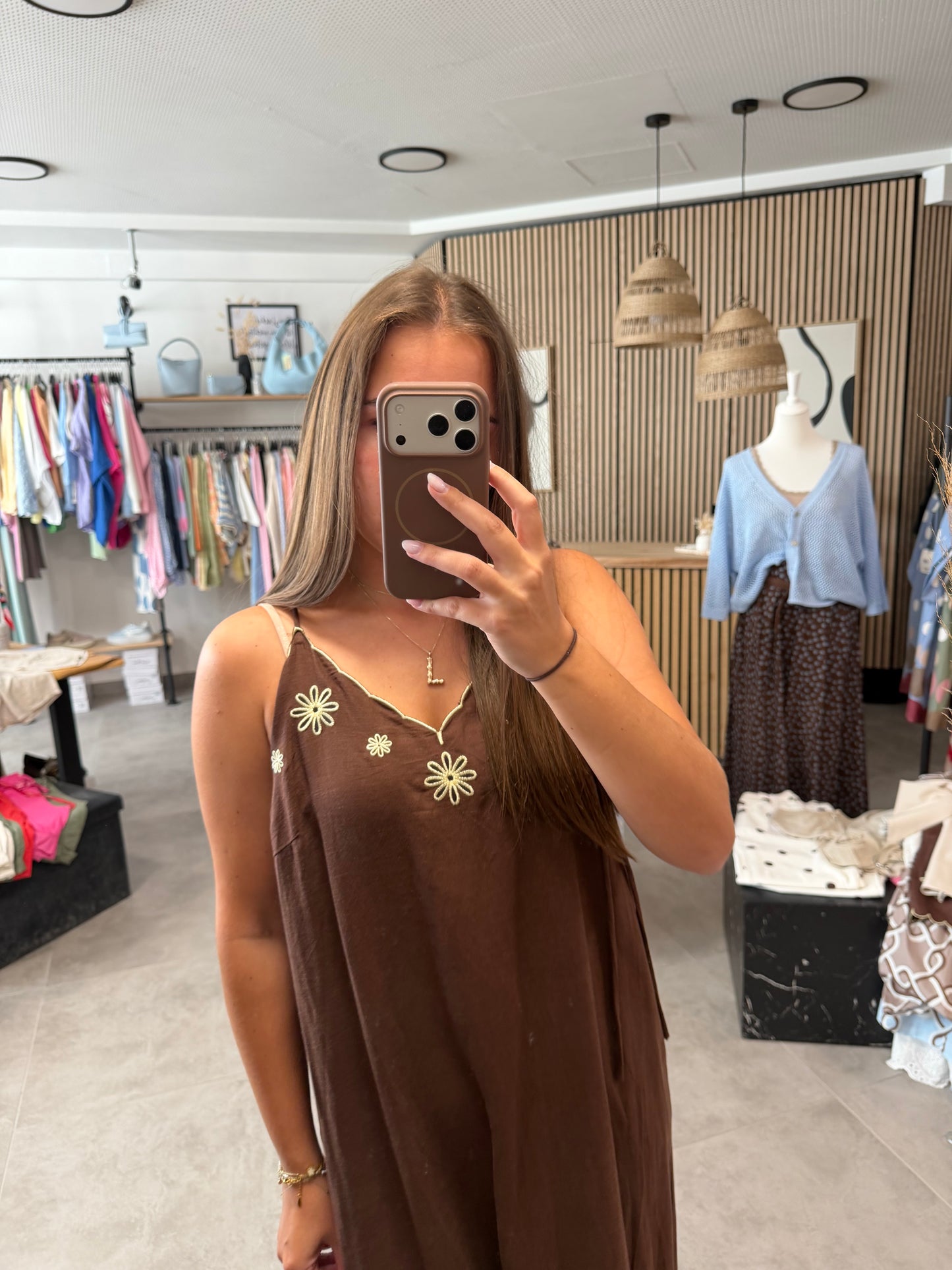 Maxikleid Schokobraun