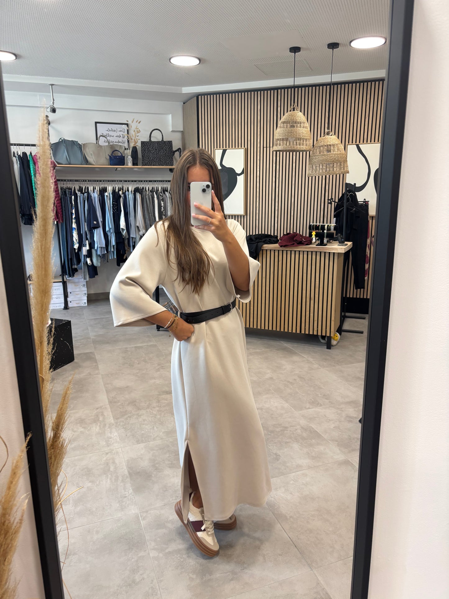 Kleid „Autumn“ Beige