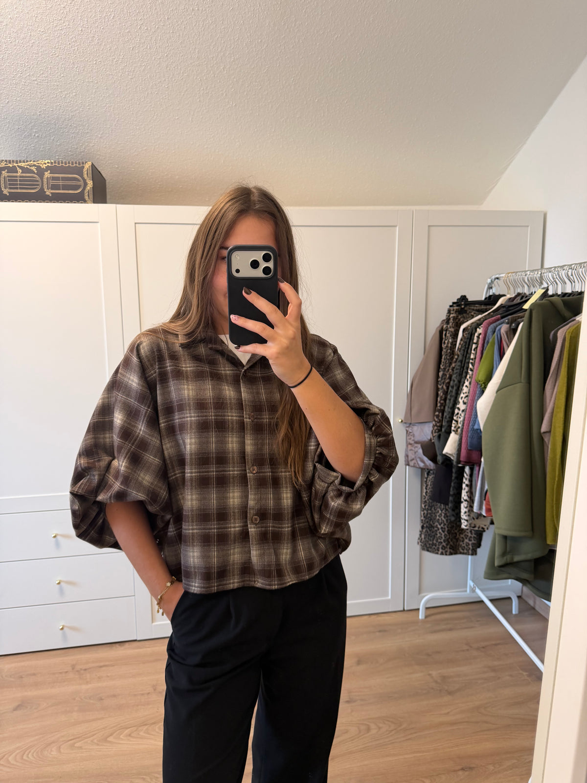 Bluse "Karowow“ Braun