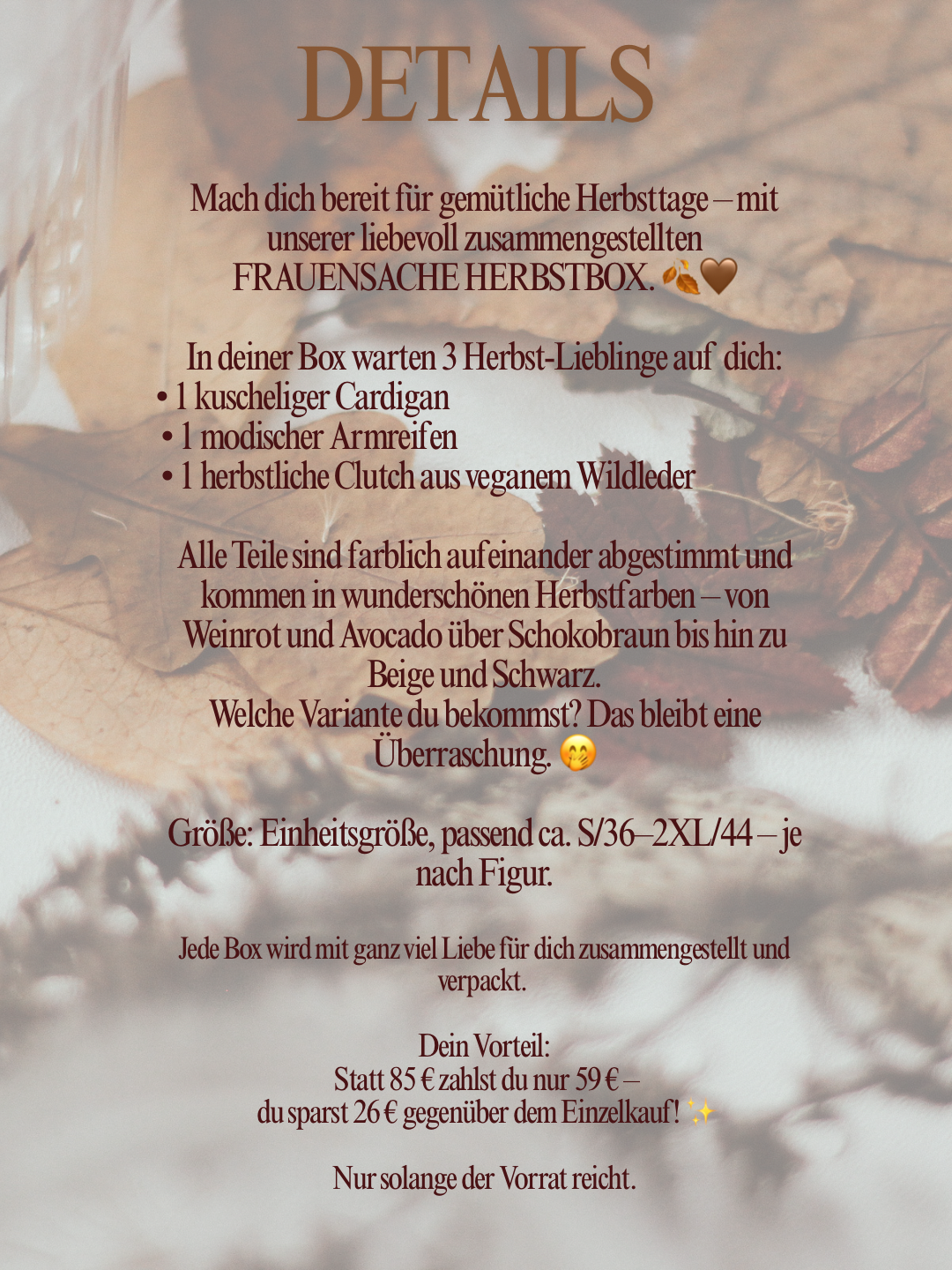 FRAUENSACHE Herbstbox