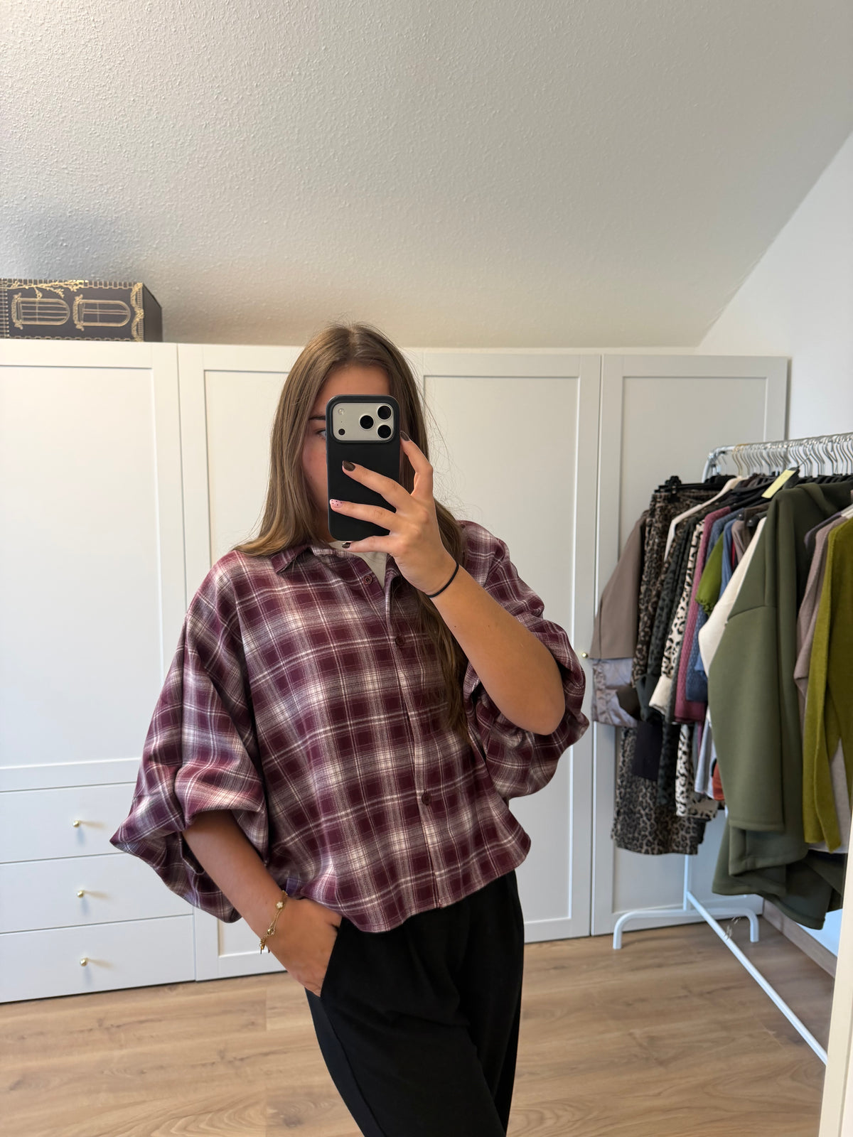 Bluse "Karowow“ Weinrot