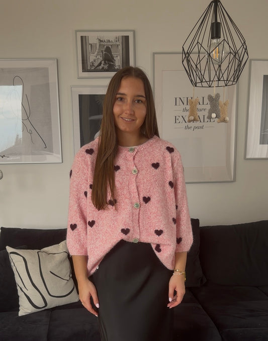 Cardigan "Heartwarming" Rosa
