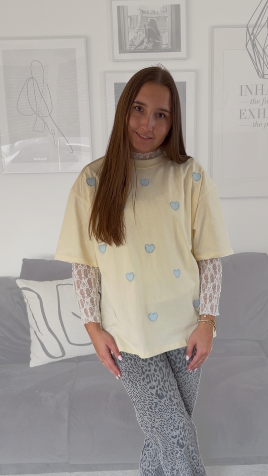 Shirt "SweetHeart" Gelb