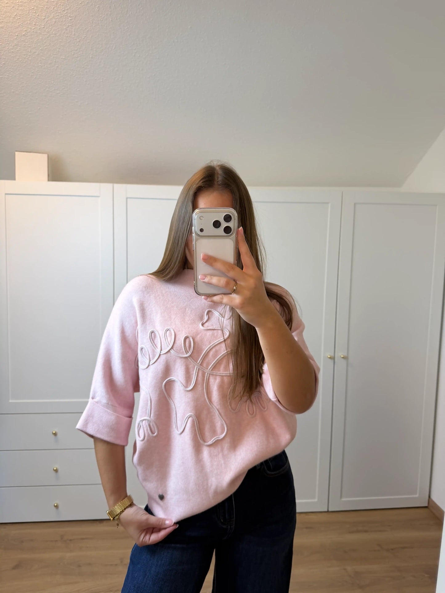 Pullover "Lines" Rosa