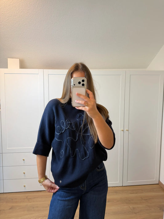 Pullover "Lines" Dunkelblau