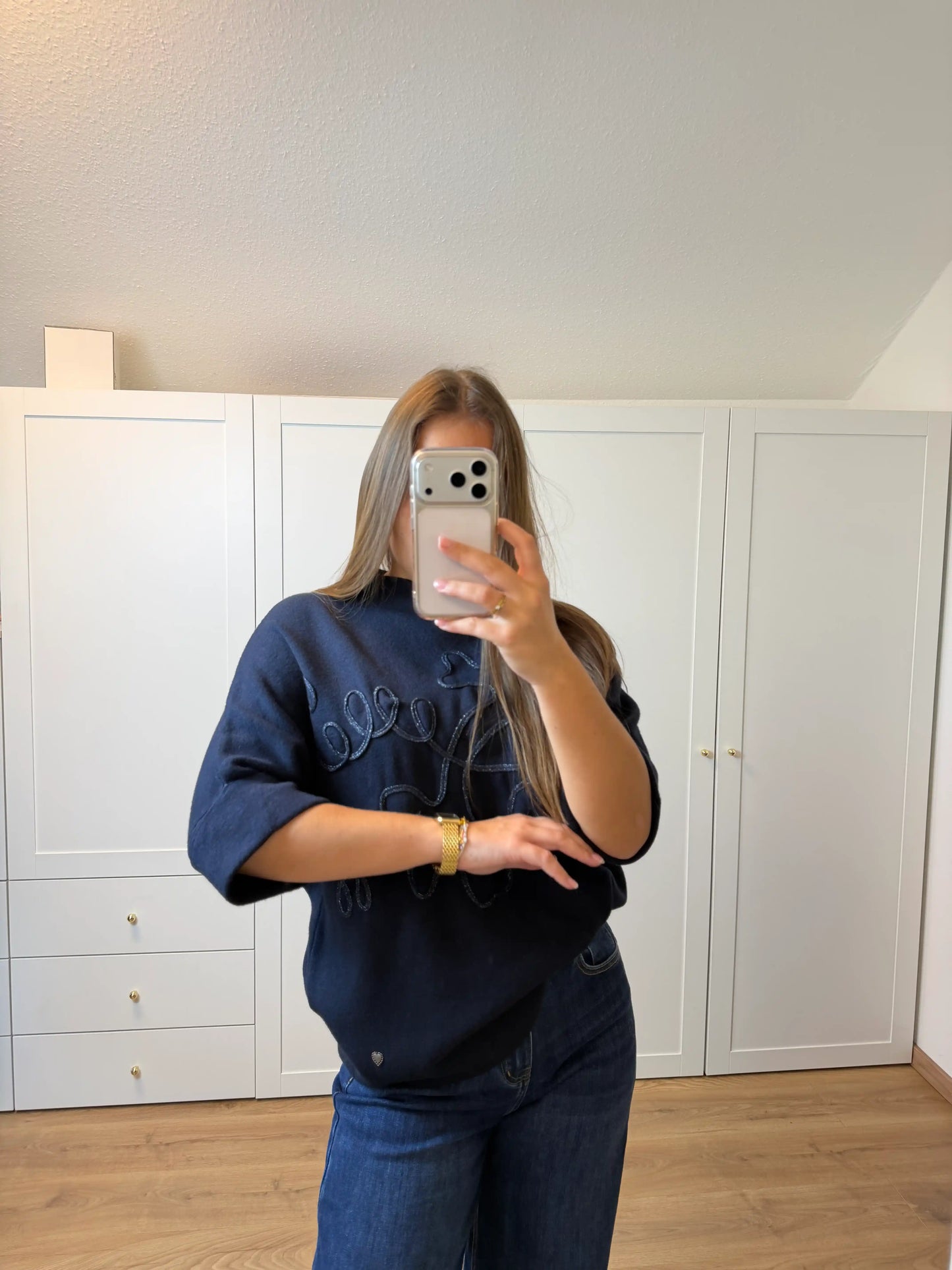 Pullover "Lines" Dunkelblau