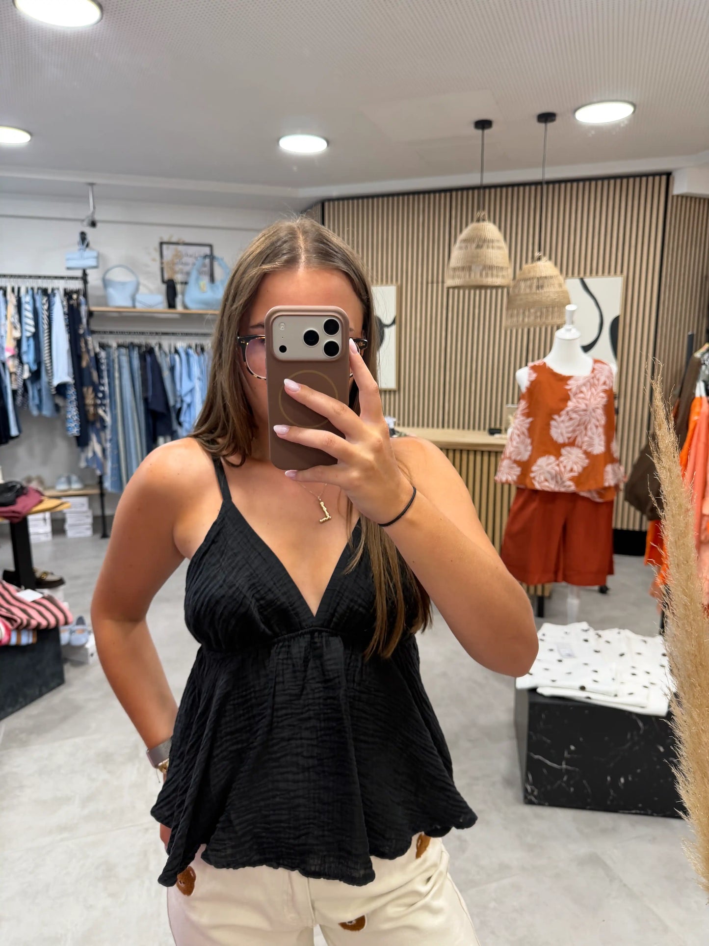 Bluse "Silhouette" Schwarz
