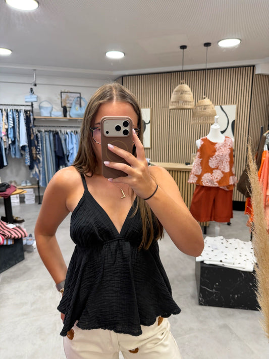Bluse "Silhouette" Schwarz