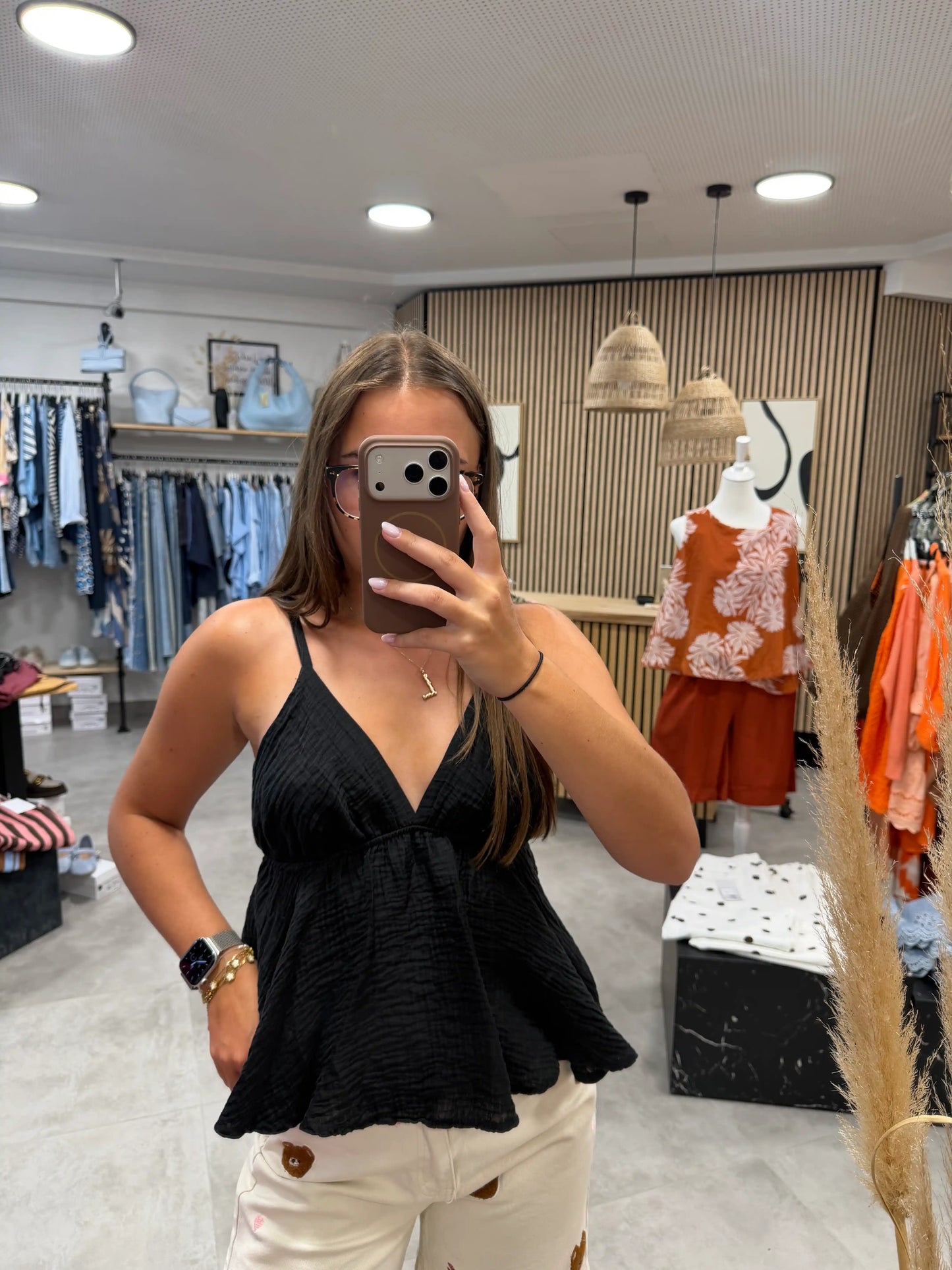 Bluse "Silhouette" Schwarz