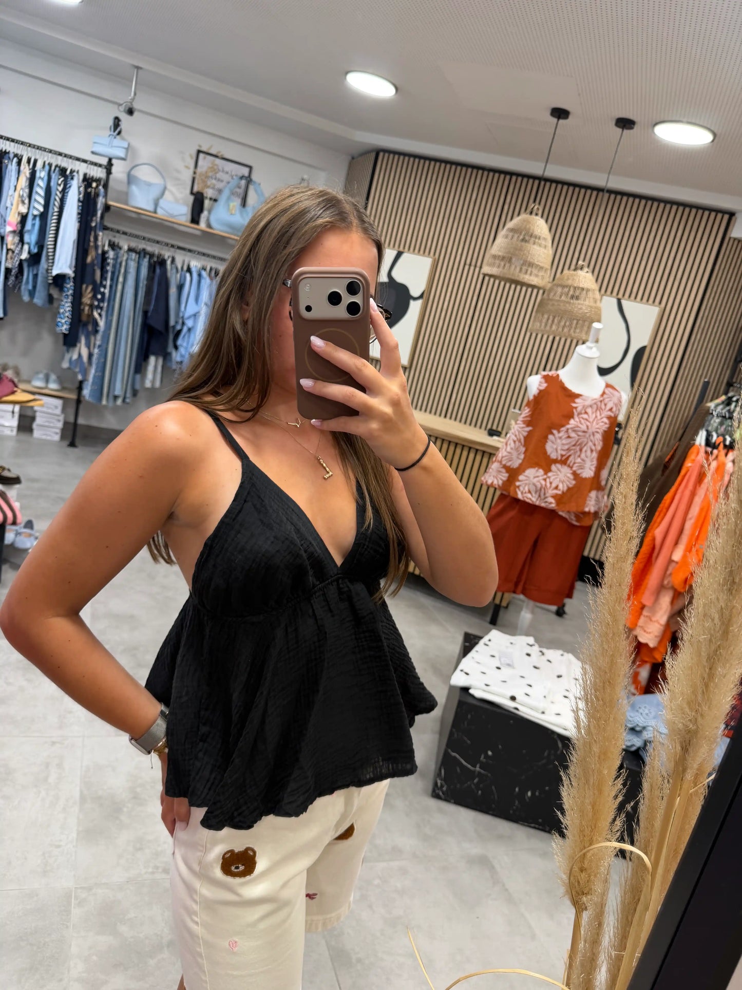 Bluse "Silhouette" Schwarz