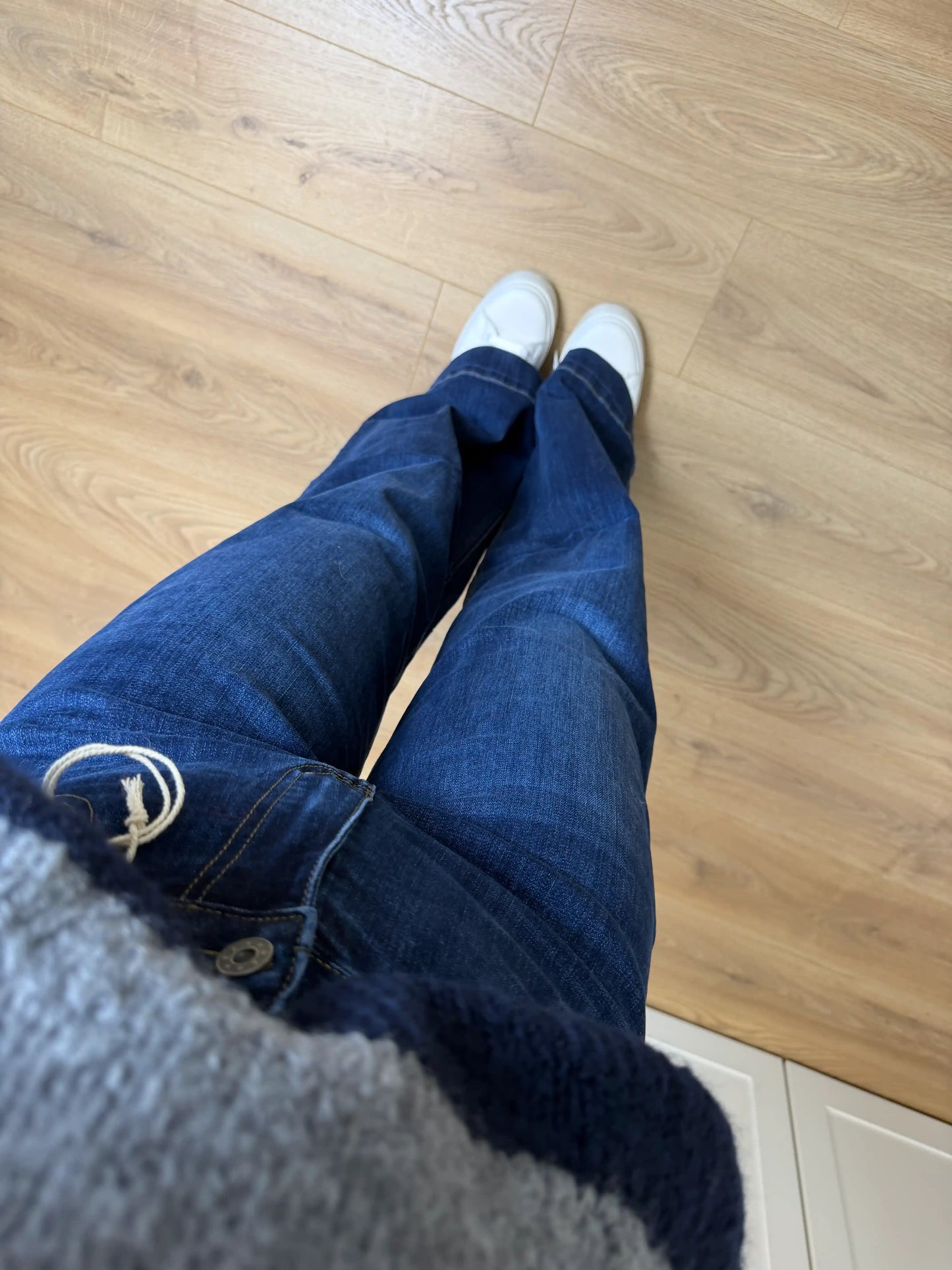 Wide-Leg-Jeans Blau I