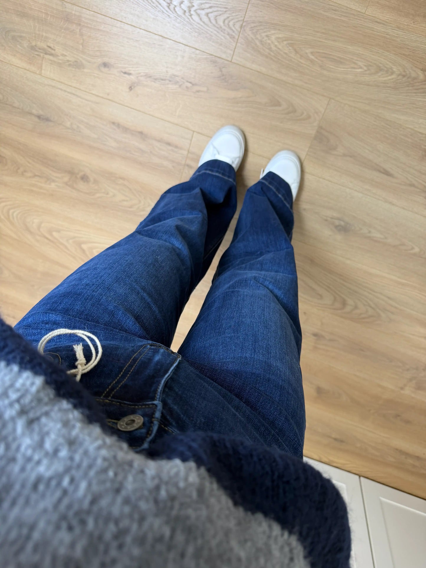 Wide-Leg-Jeans Blau I