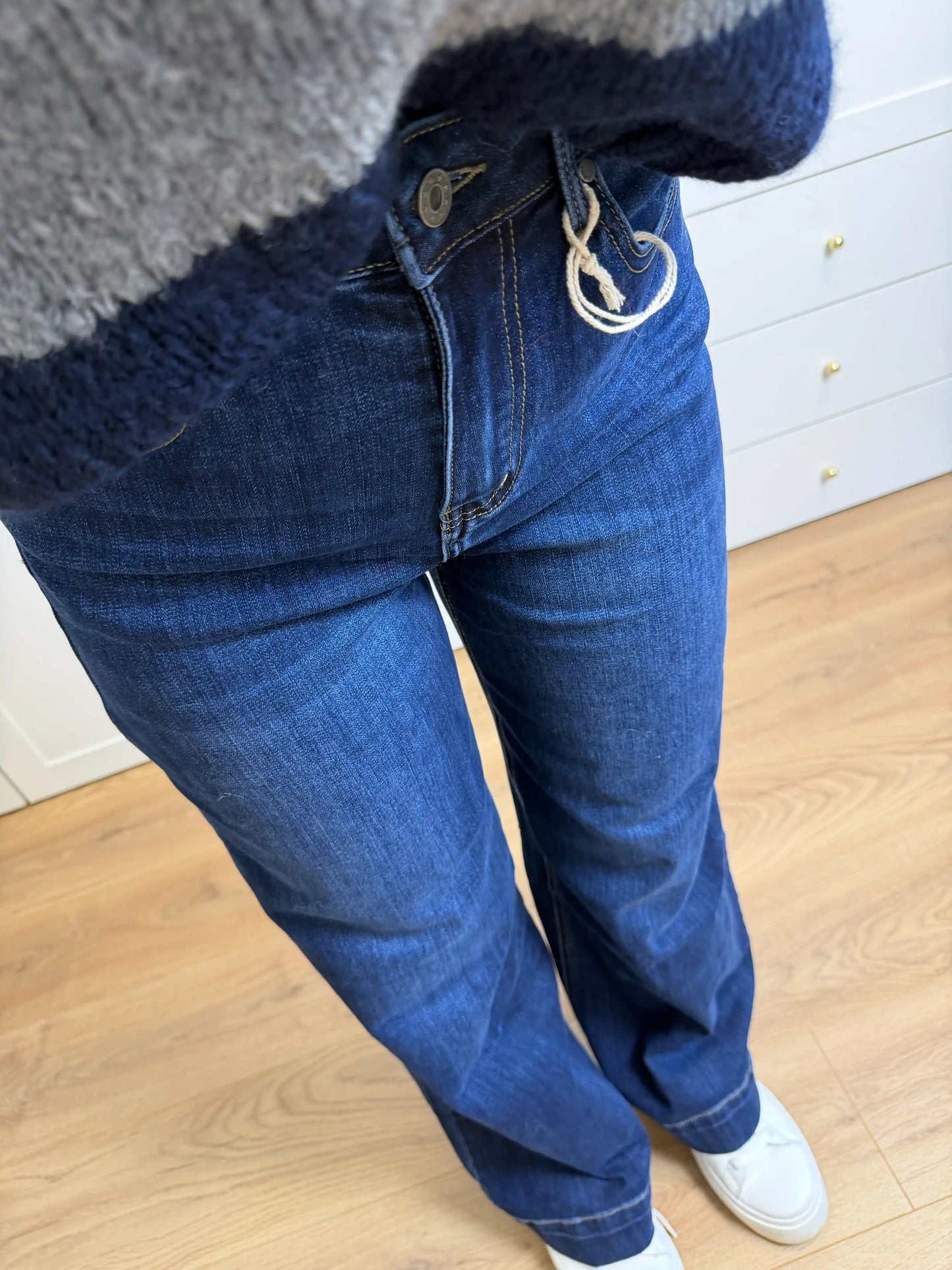 Wide-Leg-Jeans Blau I