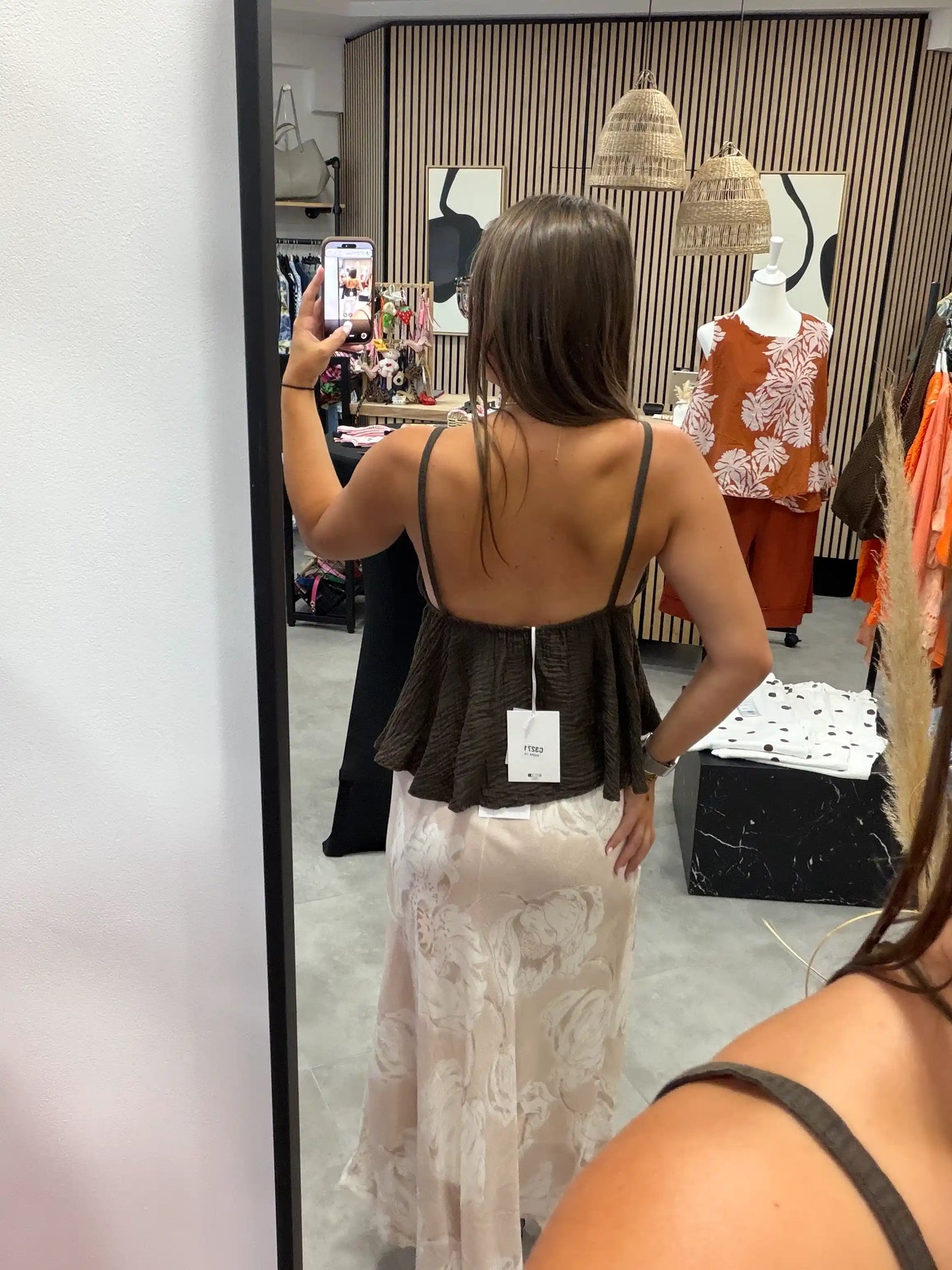 Bluse "Silhouette" Schokobraun