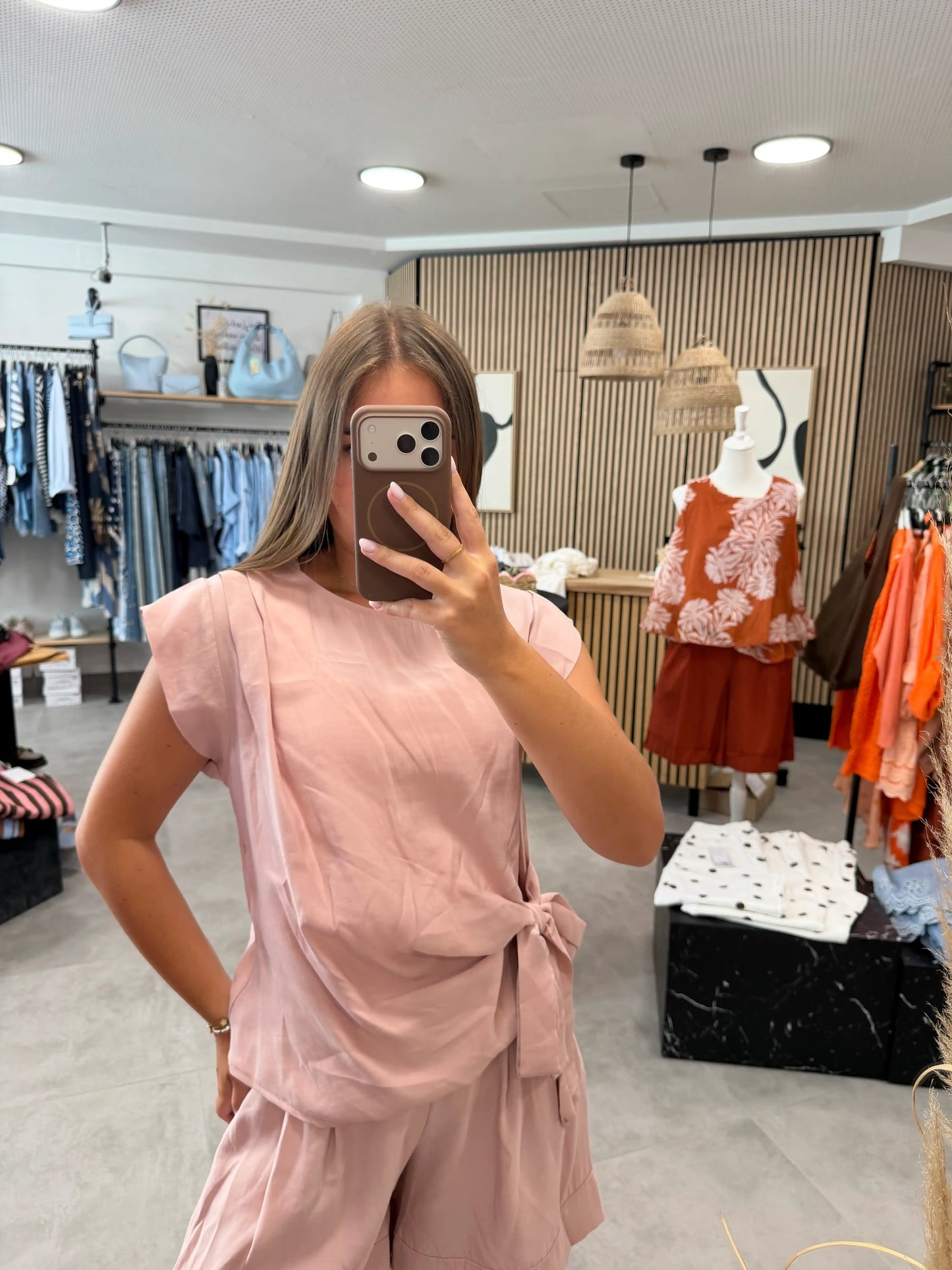 Wickelbluse "Olivia" Rosa
