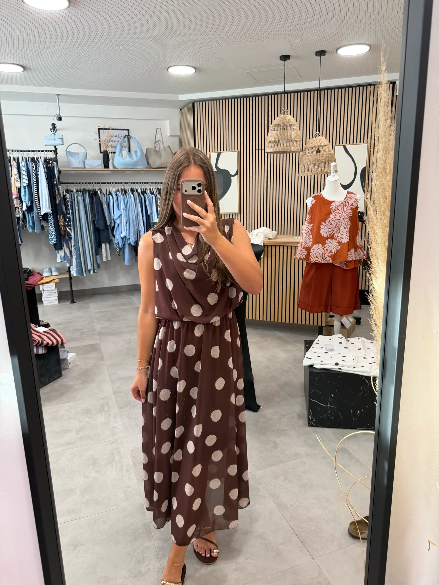 Kleid "Ameliopoints" Schokobraun