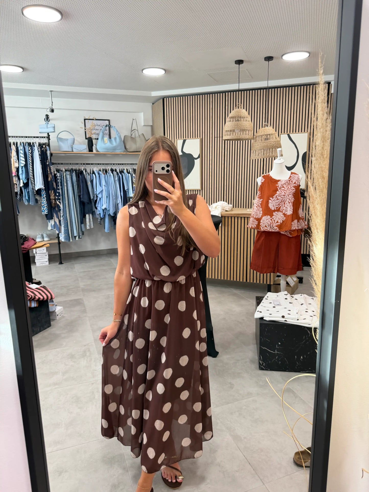 Kleid "Ameliopoints" Schokobraun