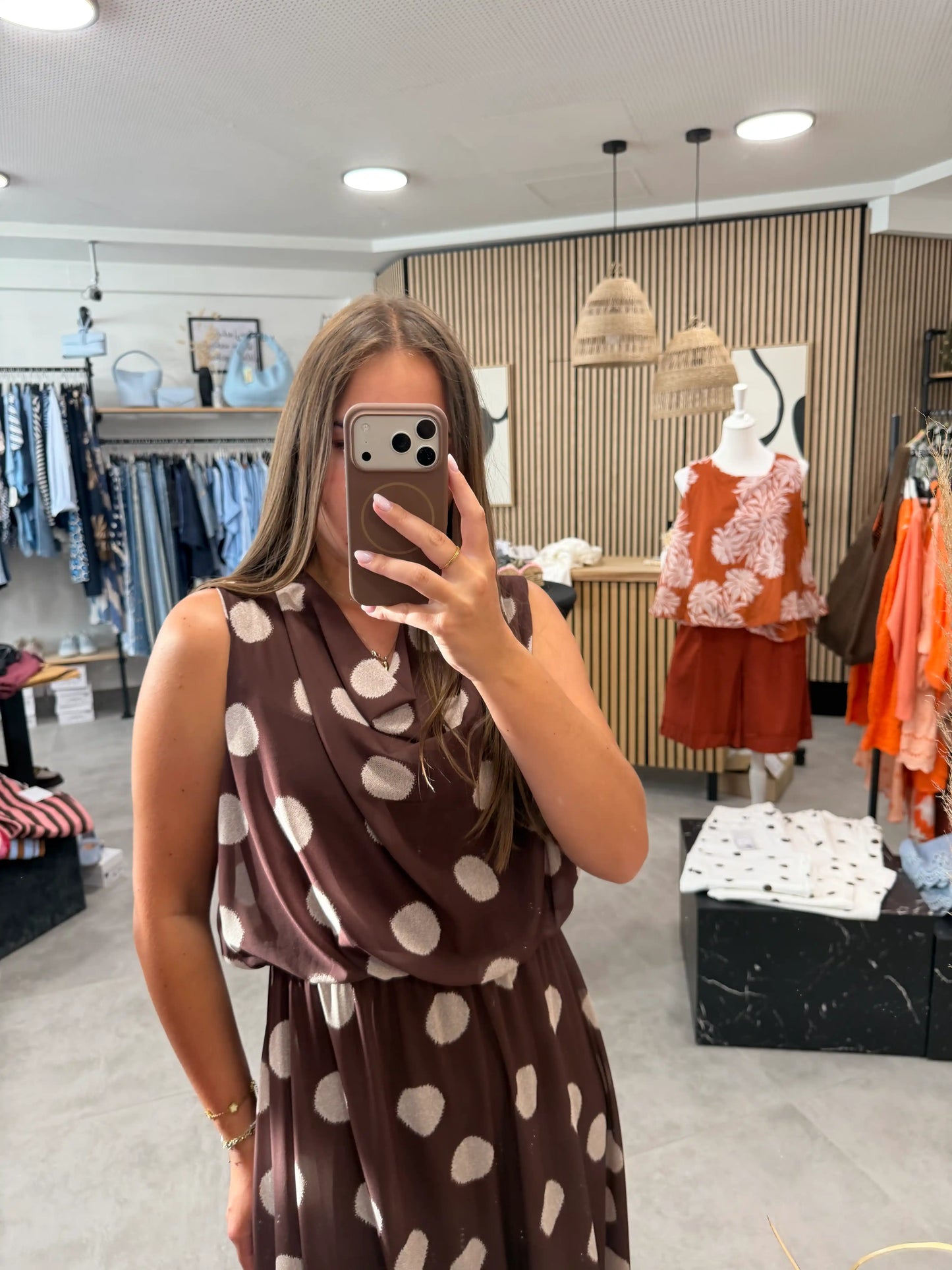 Kleid "Ameliopoints" Schokobraun