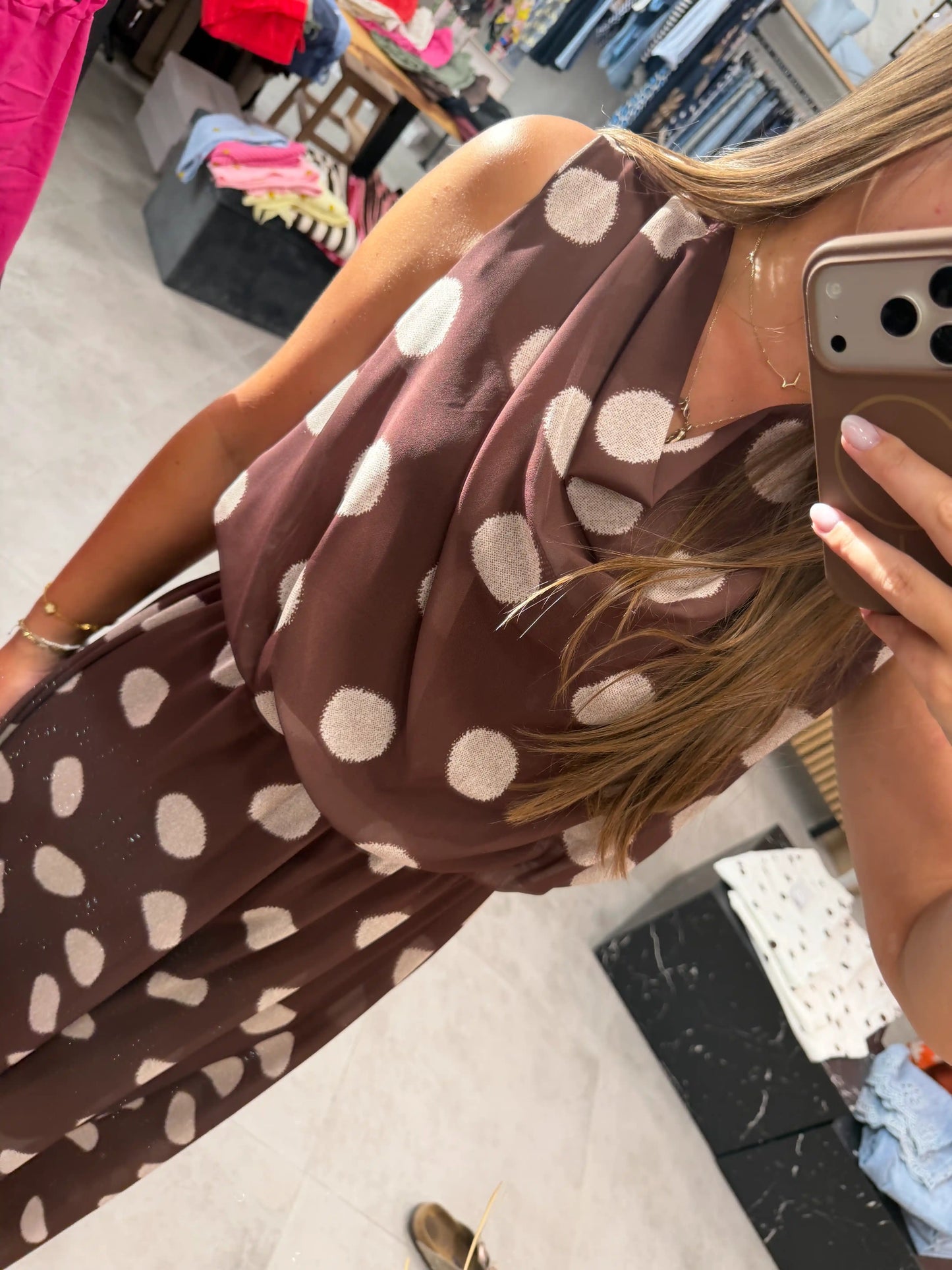 Kleid "Ameliopoints" Schokobraun