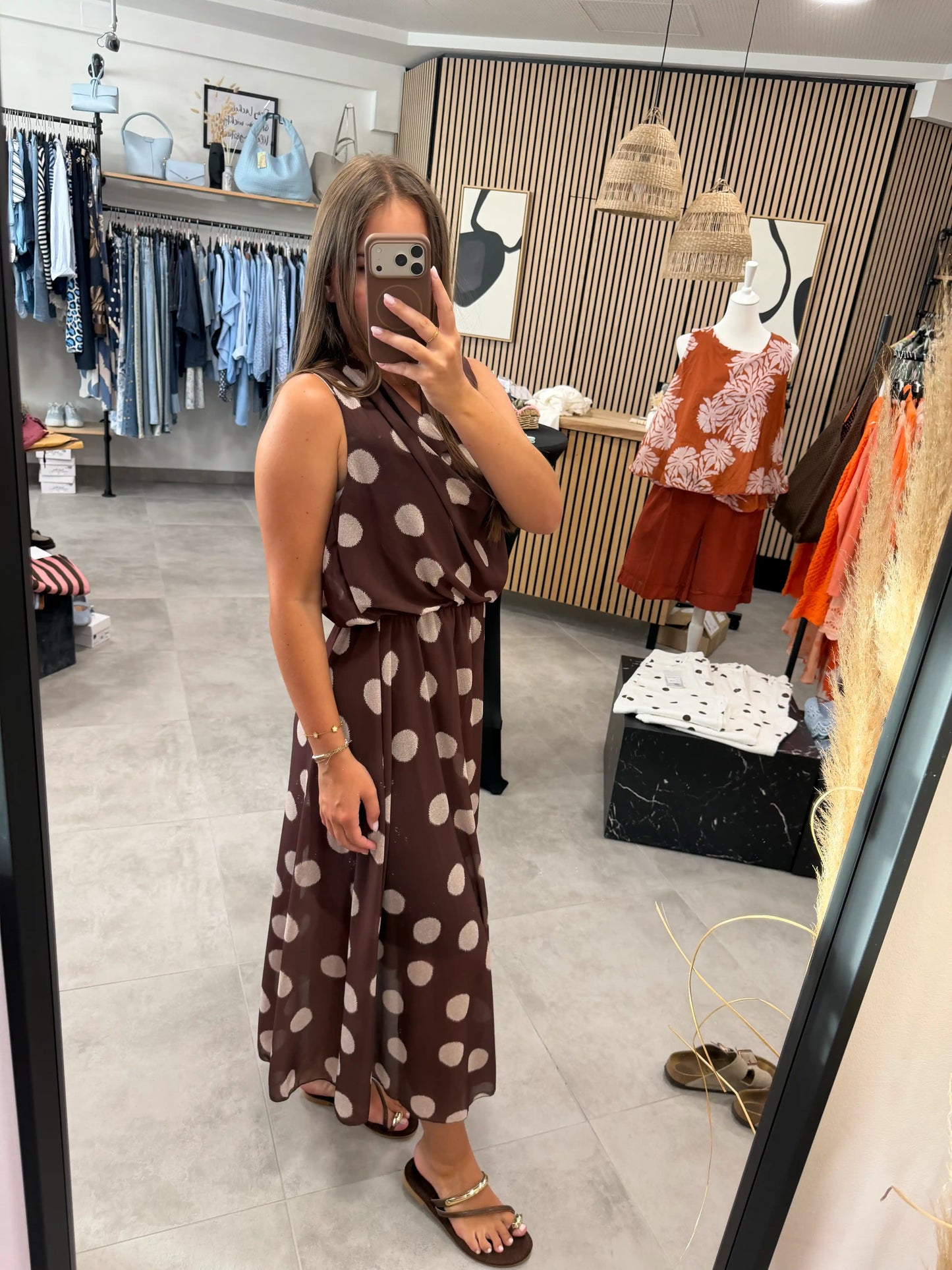 Kleid "Ameliopoints" Schokobraun