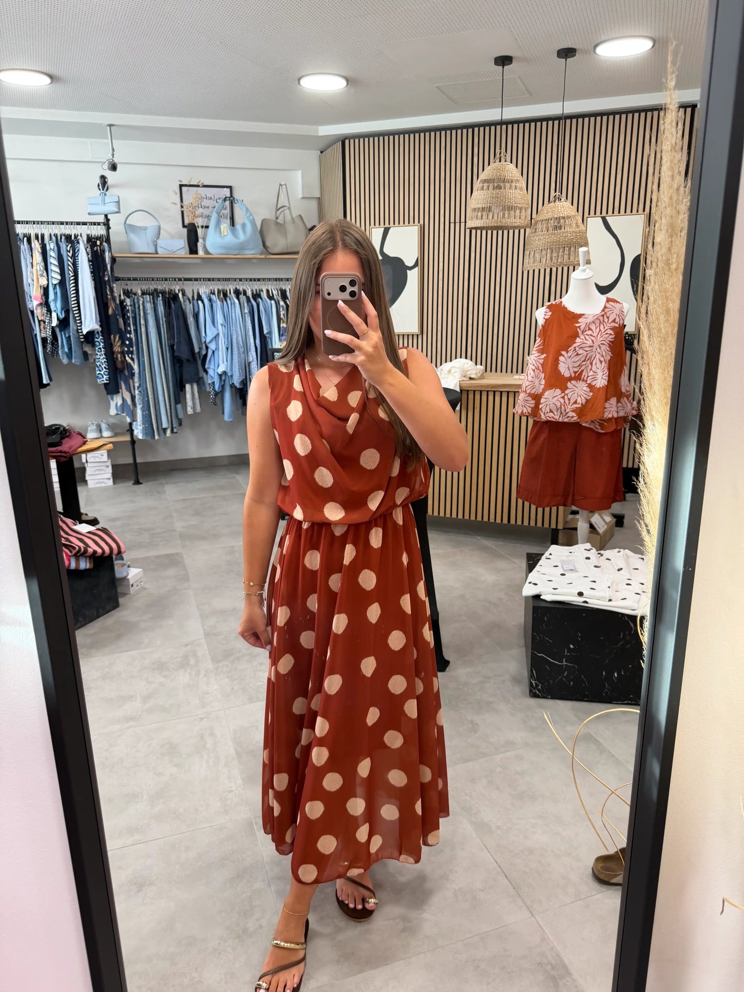 Kleid "Ameliopoints" Terracotta