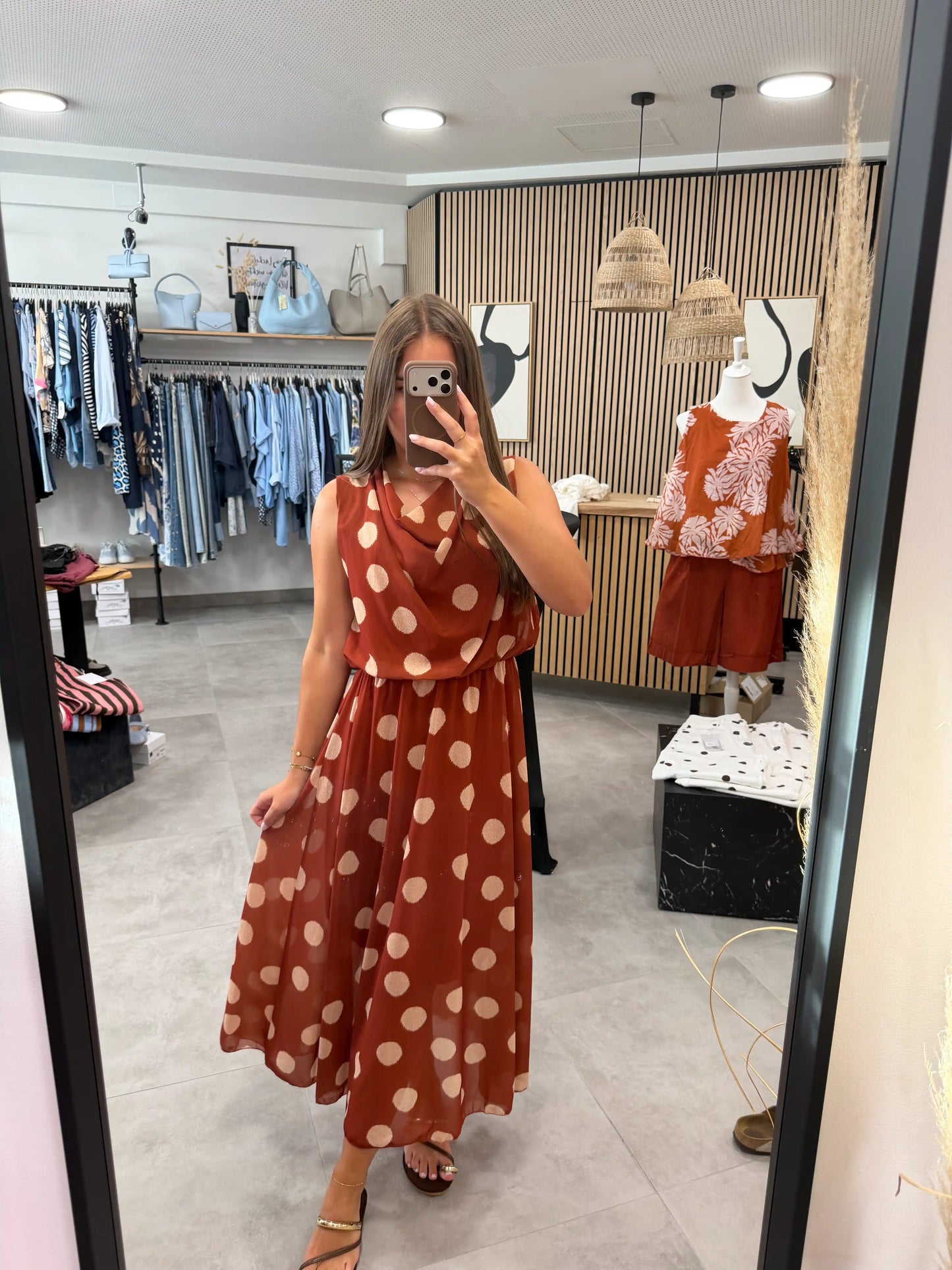Kleid "Ameliopoints" Terracotta