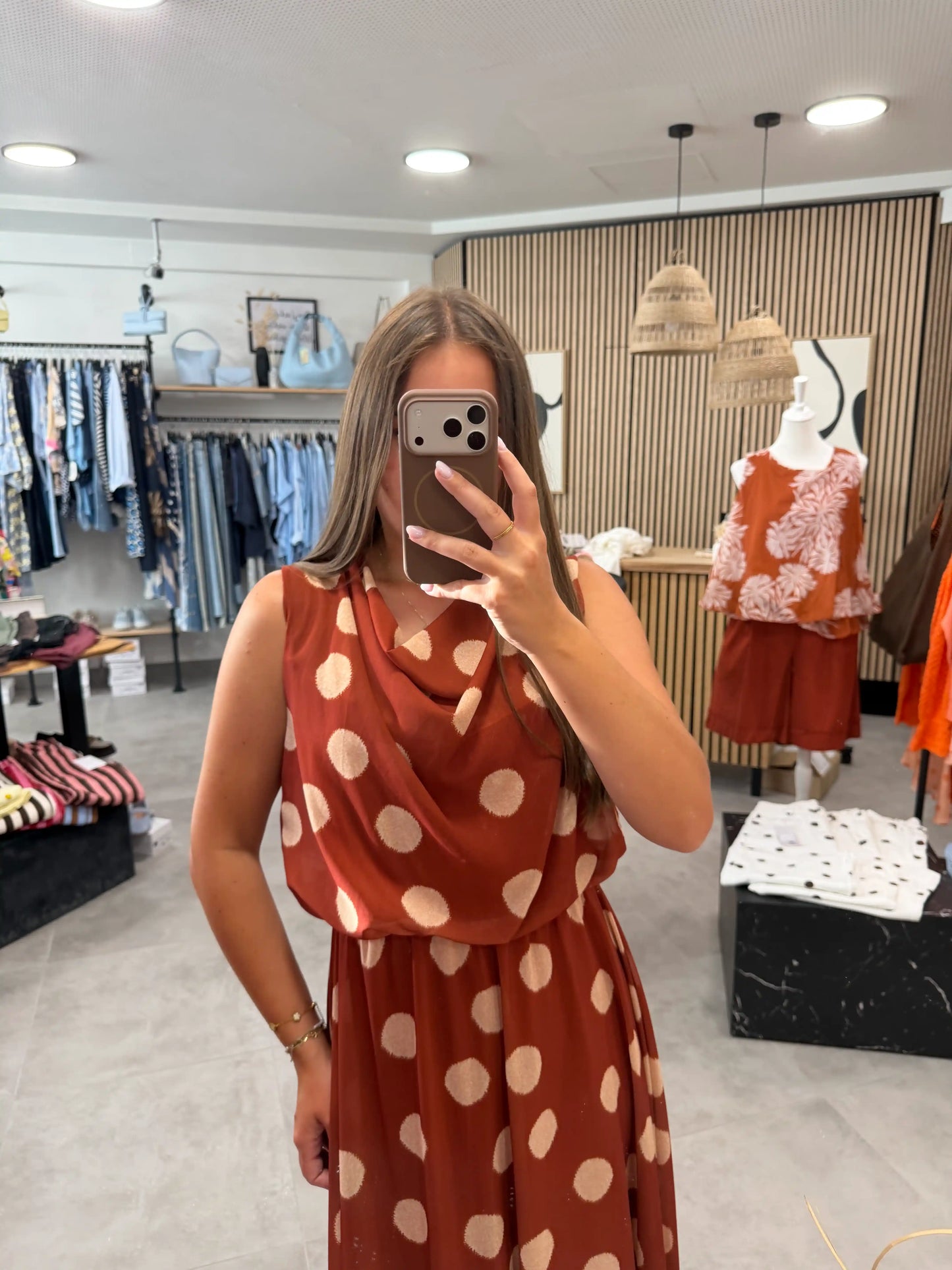 Kleid "Ameliopoints" Terracotta