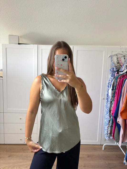 Satintop Olivegrün