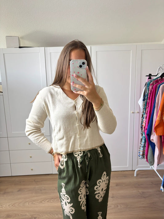 Feinstrickwestchen Beige