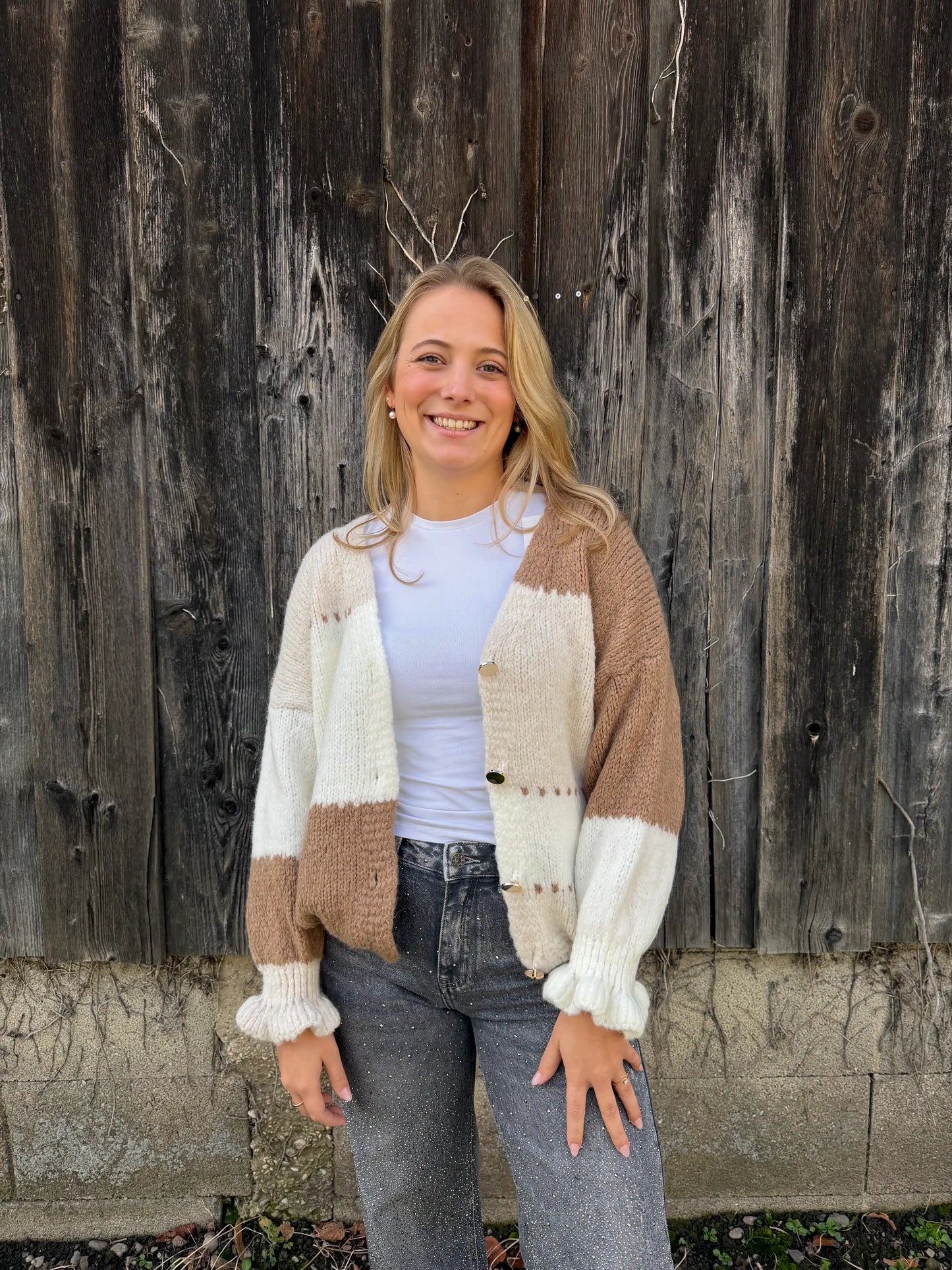 Cardigan "Malia" Hellbraun