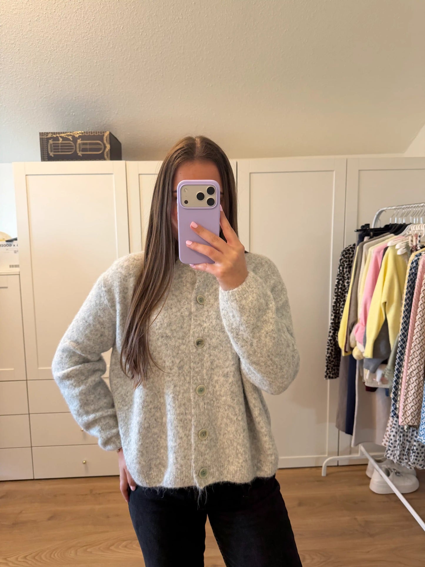 Cardigan "Cozy" Hellgrau