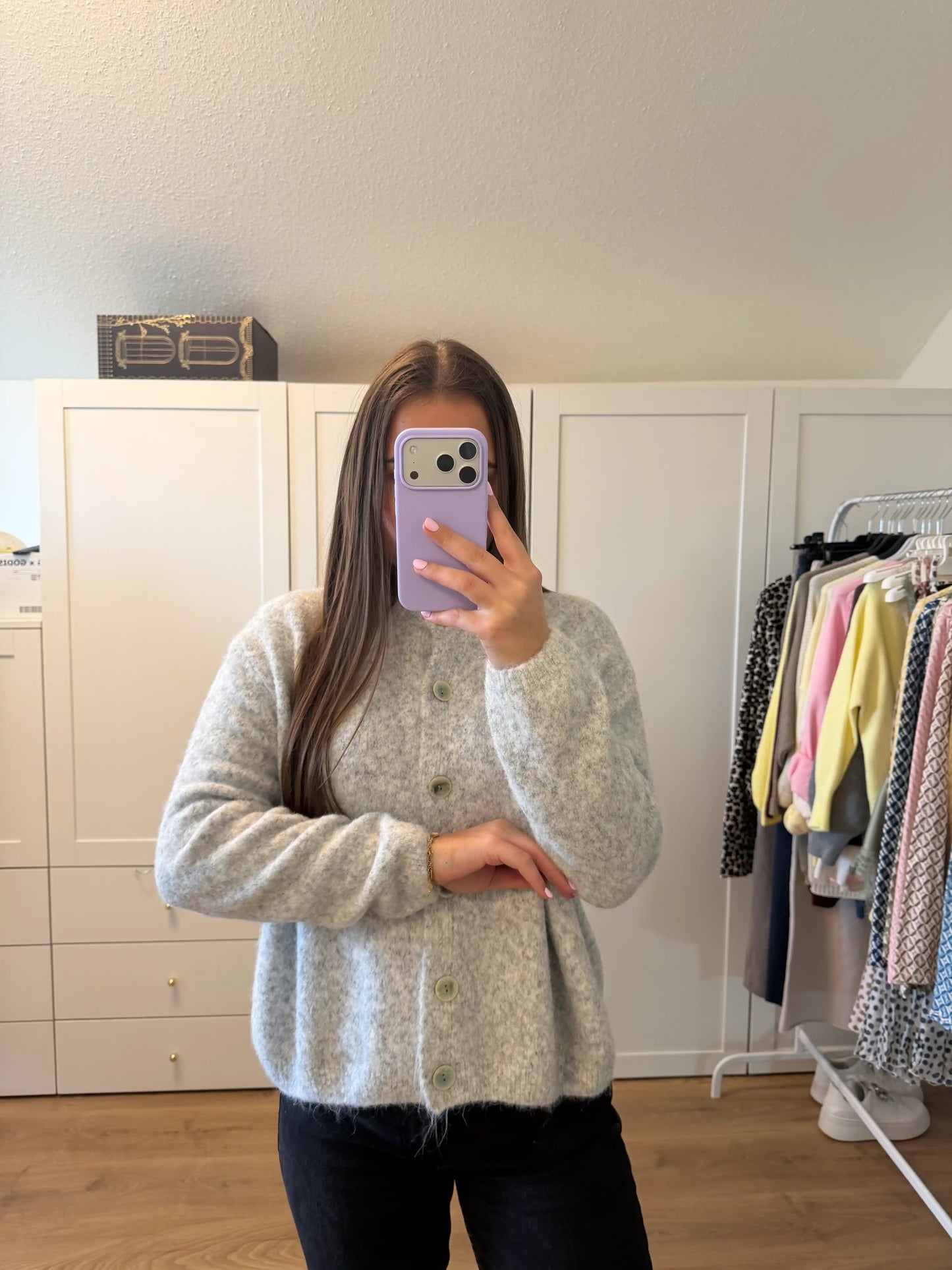 Cardigan "Cozy" Hellgrau