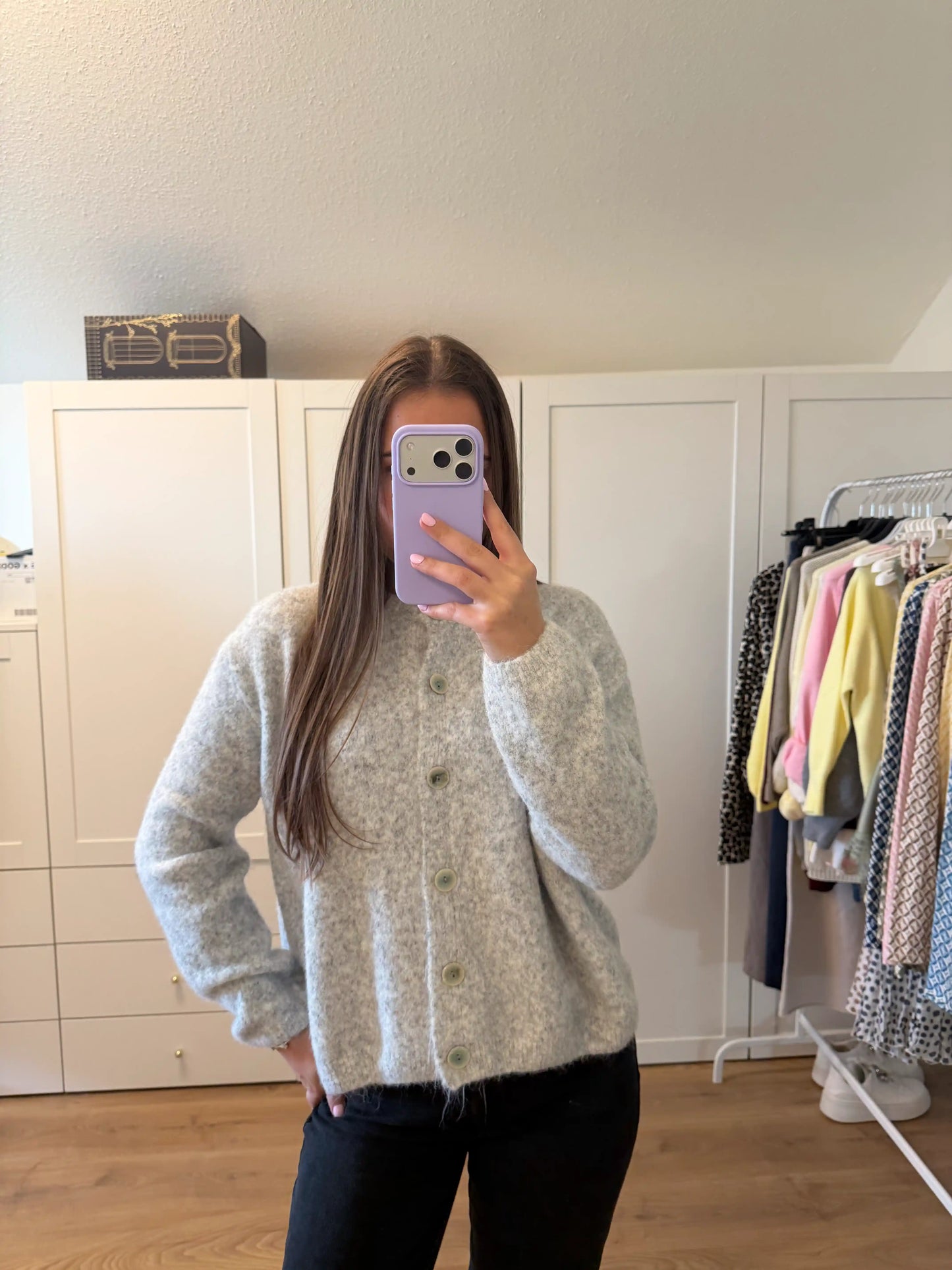 Cardigan "Cozy" Hellgrau