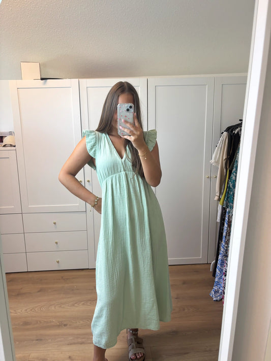 Musselinkleid "Frida" Mint