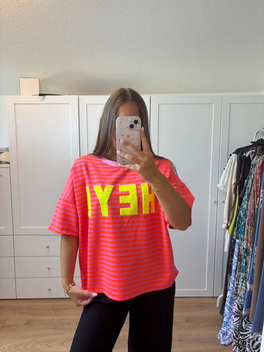 Shirt "Hey" Pink