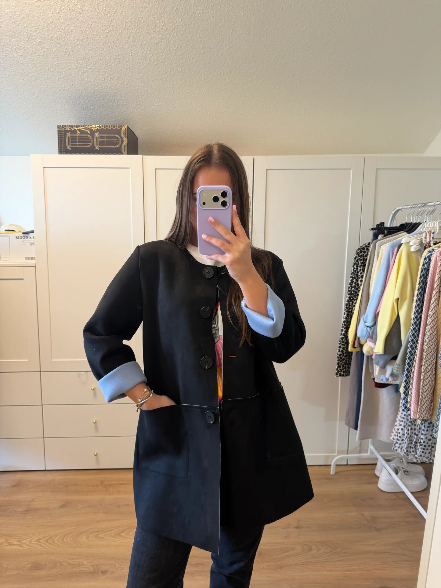 Frühlingsmantel "Soft Chic" Schwarz