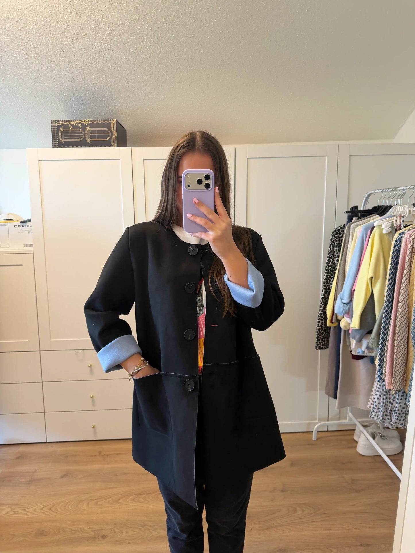 Frühlingsmantel "Soft Chic" Schwarz