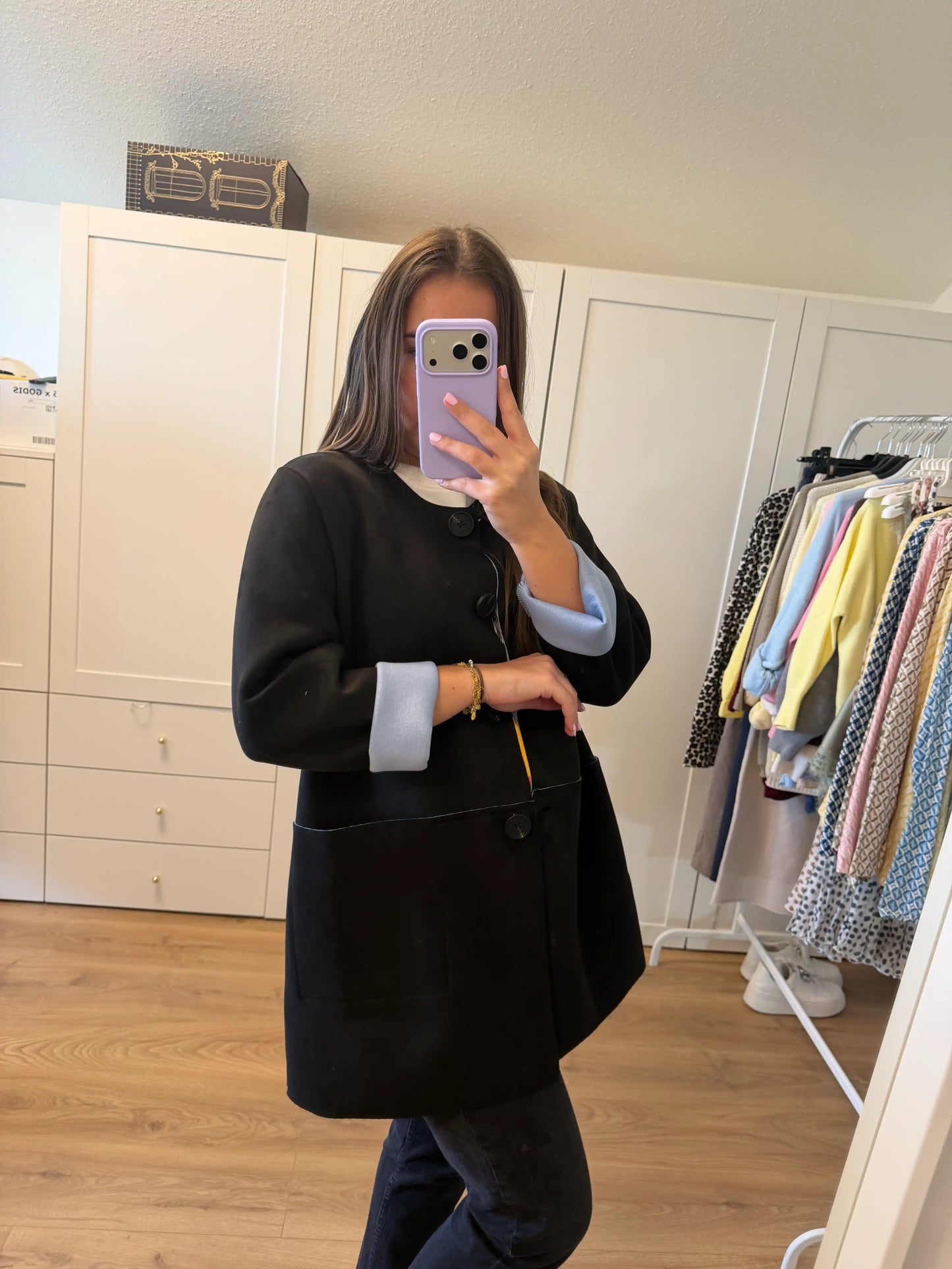 Frühlingsmantel "Soft Chic" Schwarz