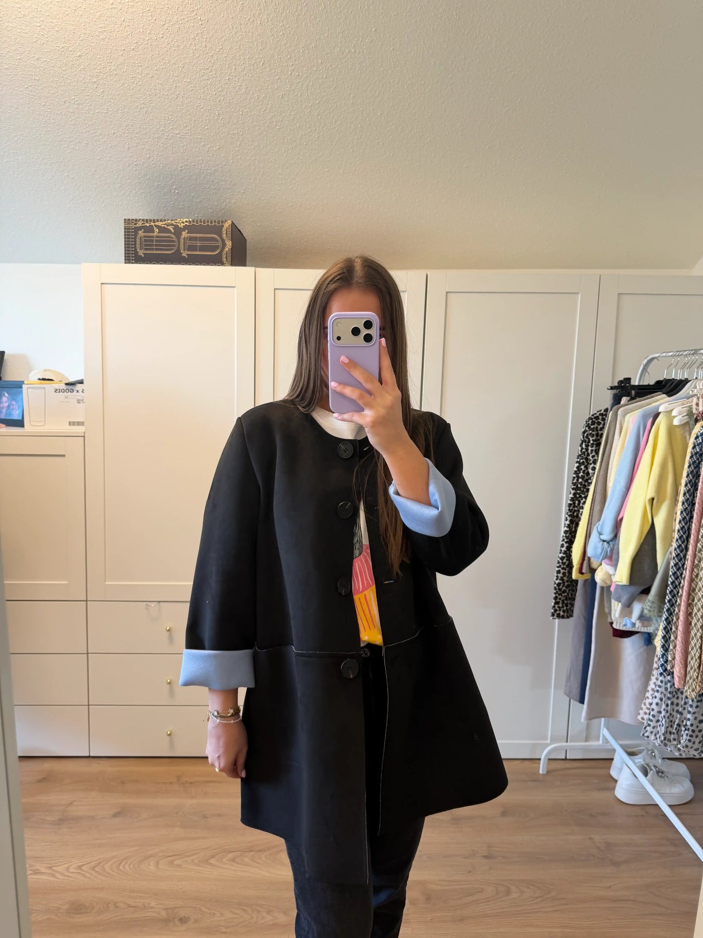 Frühlingsmantel "Soft Chic" Schwarz