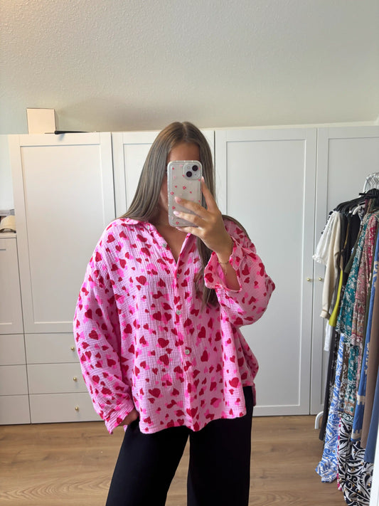 Musselinbluse "Herziherz"