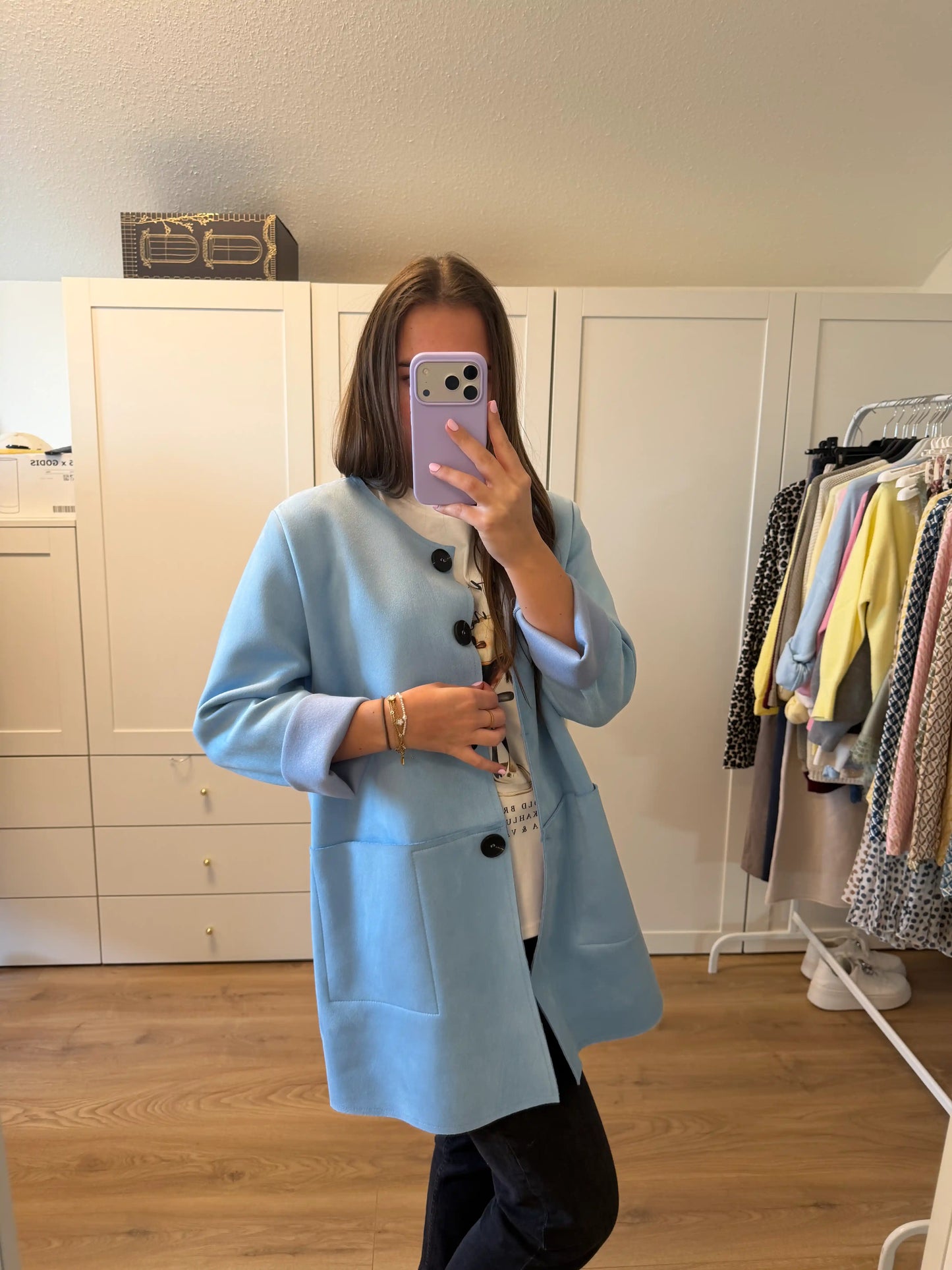 Frühlingsmantel "Soft Chic" Hellblau